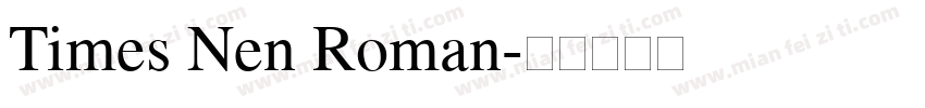 Times Nen Roman字体转换
